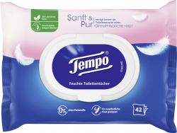 Tempo Feuchte Toilettentücher sanft & pur