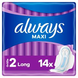 Always Maxi Damenbinden Long mit Flügeln (Größe 2)