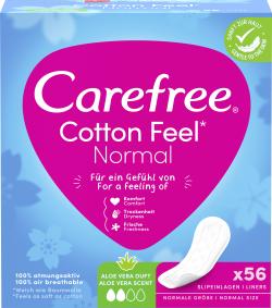 Carefree Cotton Feel Normal Slipeinlagen Aloe Vera Duft