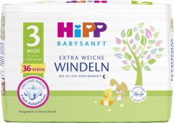 Hipp Babysanft Extra Weiche Windeln Baby Größe 3 - Midi 6-10kg