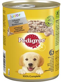 Pedigree Junior mit Geflügel in Pastete