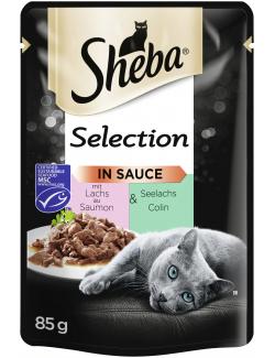Sheba Selection in Sauce mit Lachs & Seelachs