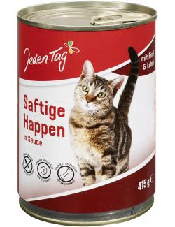 Jeden Tag Katze Saftige Happen in Sauce mit Rind & Leber