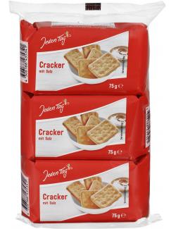 Jeden Tag Cracker mit Salz