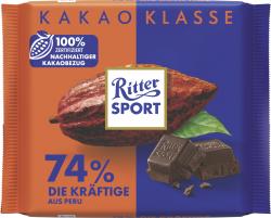 Ritter Sport Kakao Klasse 74% Die Kräftige aus Peru