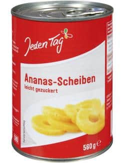 Jeden Tag Ananas Scheiben leicht gezuckert