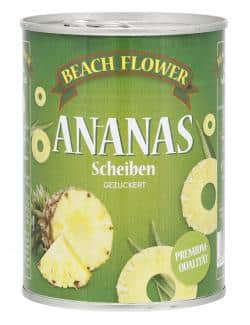 Beach Flower Ananas Scheiben gezuckert