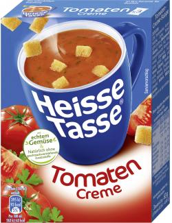Heisse Tasse Tomaten-Creme-Suppe