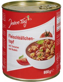 Jeden Tag Fleischbällchentopf mit Tomaten und Nudeln