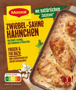 Maggi Fix für Zwiebel-Sahne-Hähnchen