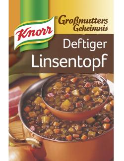 Knorr Großmutters Geheimnis Deftiger Linsentopf mit Speck