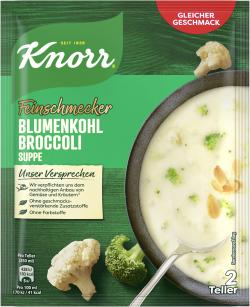 Knorr Feinschmecker Blumenkohl Broccoli Suppe