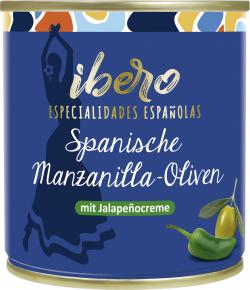 Ibero Spanische Manzanilla Olive mit Jalapeñocreme