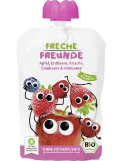 Freche Freunde Quetschie Apfel-Erdbeere-Kirsche-Blaubeere-Himbeere