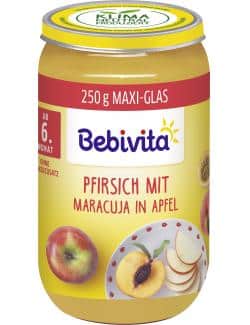 Bebivita Früchte Pfirsich mit Maracuja in Apfel