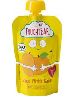 FruchtBar Bio Fruchtpüree Mango-Pfirsich-Banane