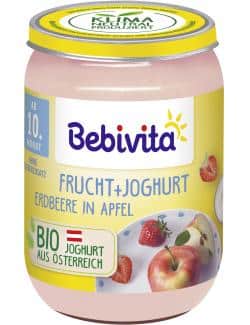 Bebivita Frucht + Joghurt Erdbeere in Apfel