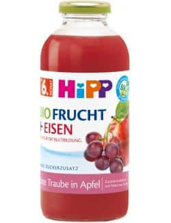 Hipp Bio Frucht + Eisen Rote Traube in Apfel