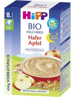Hipp Bio Milchbrei Gute-Nacht Hafer Apfel