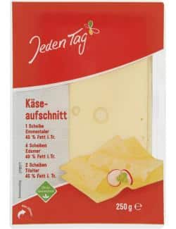 Jeden Tag Käse-Aufschnitt