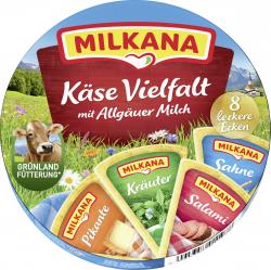 Milkana Käse Schmelzkäse-Ecken Käse Vielfalt 8 leckere Ecken