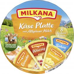 Milkana Schmelzkäse-Ecken Käse Platte 8 leckere Ecken