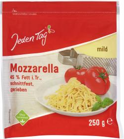 Jeden Tag Mozzarella mild gerieben 45% Fett i.Tr.