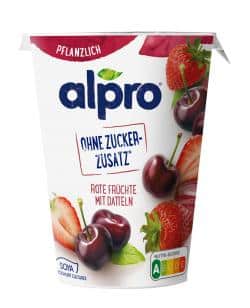 Alpro Soja-Joghurtalternative ohne Zucker-Zusatz Rote Früchte mit Datteln ohne Zuckerzusatz