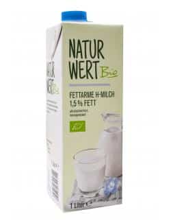 NaturWert Bio fettarme H-Milch 1