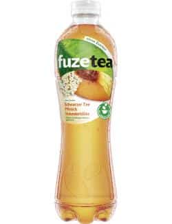 Fuze Tea Schwarzer Tee Pfirsich Holunderblüte ohne Zucker (Einweg)