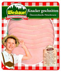 Wiesbauer Knacker geschnitten