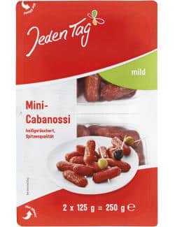 Jeden Tag Mini Cabanossi mild heißgeräuchert