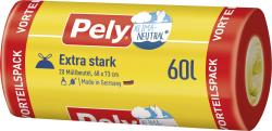 Pely Zugband-Müllbeutel extra stark 60 Liter Vorteilspack