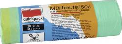 Quickpack Müllbeutel mit Zugband 60 Liter