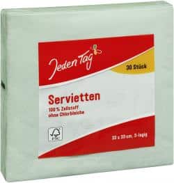 Jeden Tag Servietten 33x33cm mint